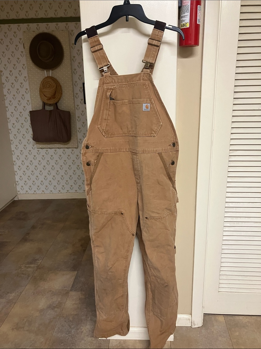 Carhartt Tan Duck Bib Overalls - Women's Work Jumpsuit